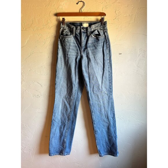 Favorite Daughter The Tommy Mid-Rise Light Wash Embroidered Denim Jeans Women's - Picture 2 of 10